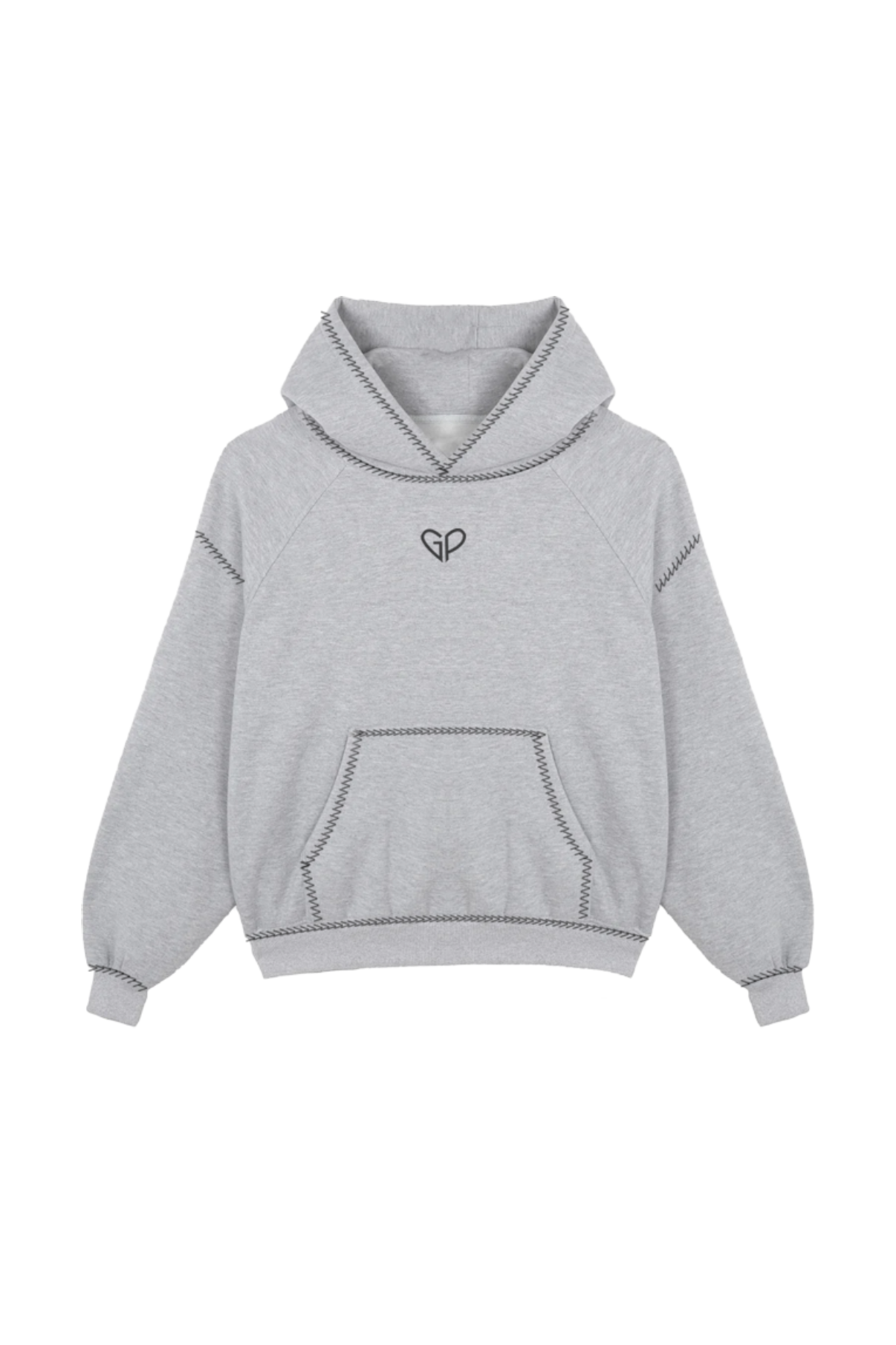 LIGHT GREY GP BOXY-FIT HOODIE