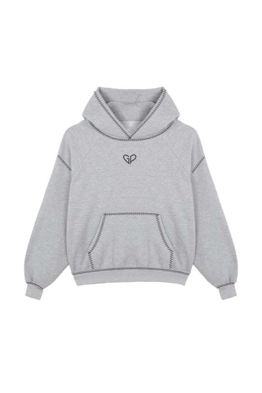 LIGHT GREY GP BOXY-FIT HOODIE